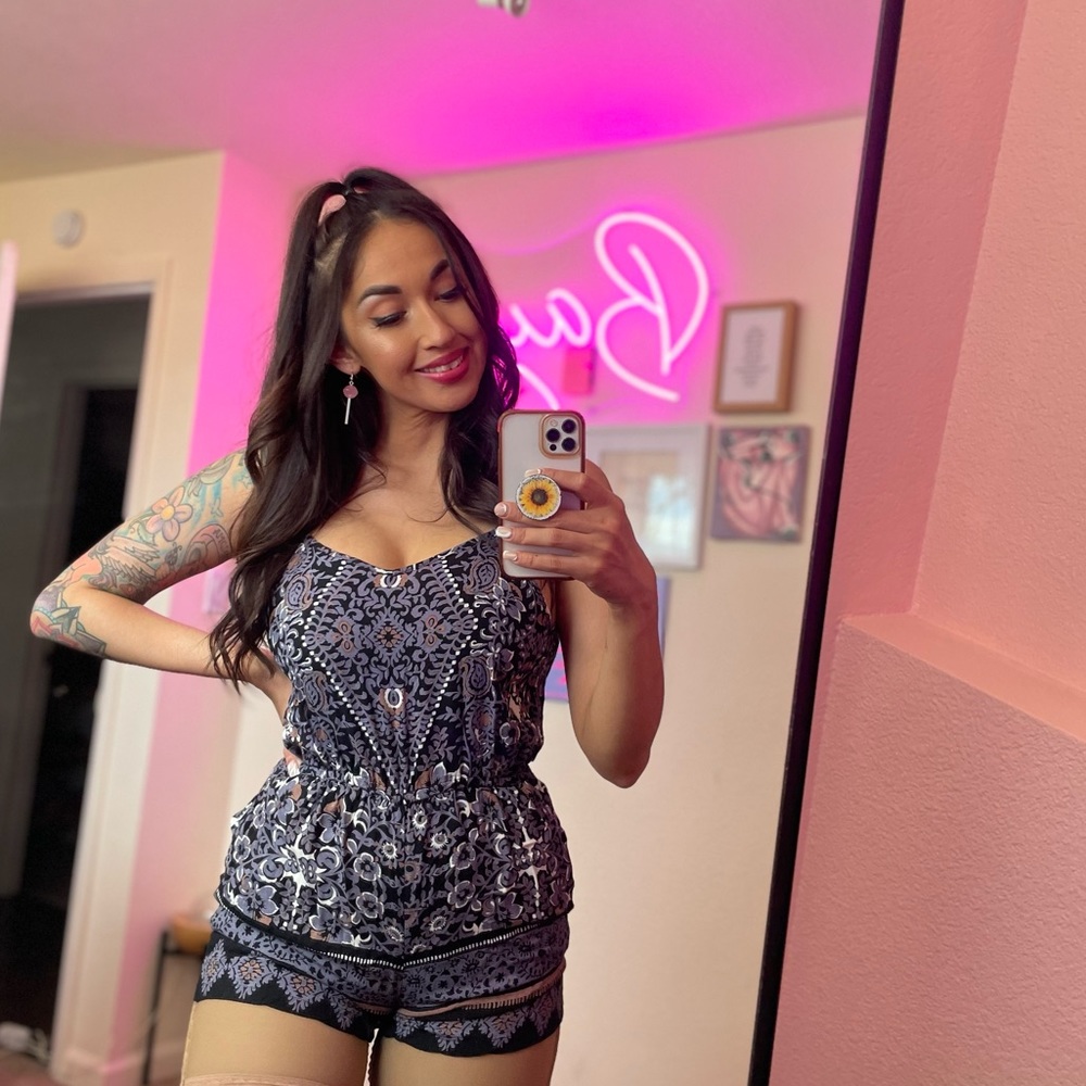 Printed romper
